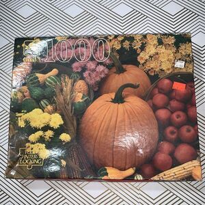 Vintage Golden 1000 Pieces Jigsaw‎ Puzzle 21.5" x 27.5" Fall Pumpkin Gourds New
